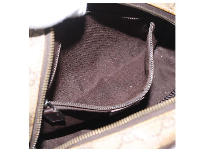 Borsa a Spalla GG Supreme in PVC Beige e Argento di GUCCI 114291 Auth ka3217 - vista 24