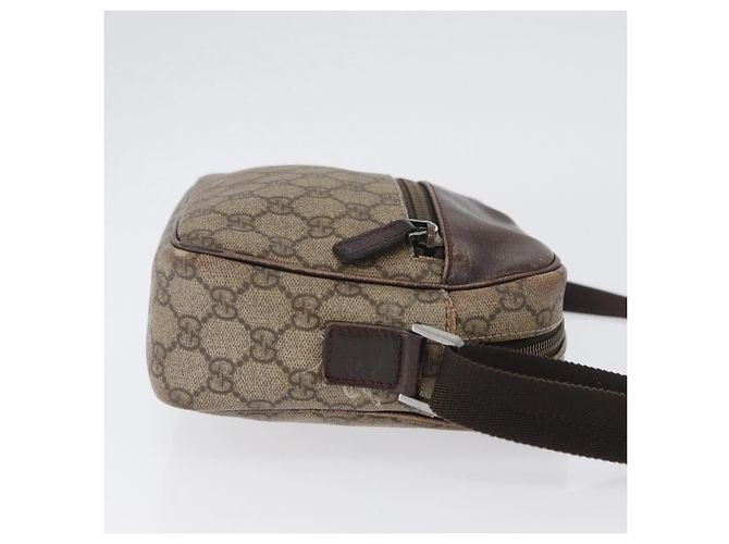 Borsa a Spalla GG Supreme in PVC Beige e Argento di GUCCI 114291 Auth ka3217 - vista 3