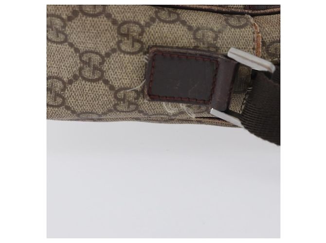 Borsa a Spalla GG Supreme in PVC Beige e Argento di GUCCI 114291 Auth ka3217 - vista 4