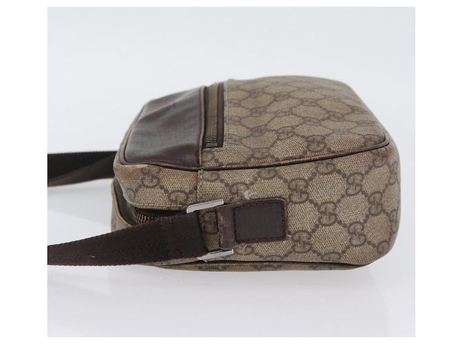 Borsa a Spalla GG Supreme in PVC Beige e Argento di GUCCI 114291 Auth ka3217 - vista 5