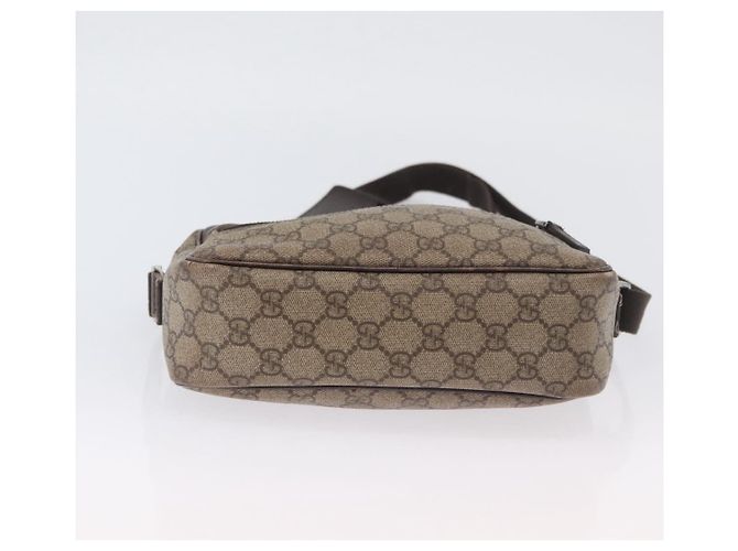 Borsa a Spalla GG Supreme in PVC Beige e Argento di GUCCI 114291 Auth ka3217 - vista 6