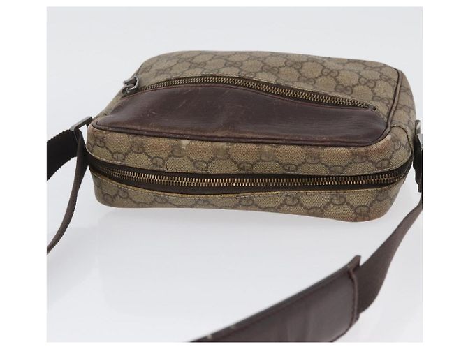 Borsa a Spalla GG Supreme in PVC Beige e Argento di GUCCI 114291 Auth ka3217 - vista 7