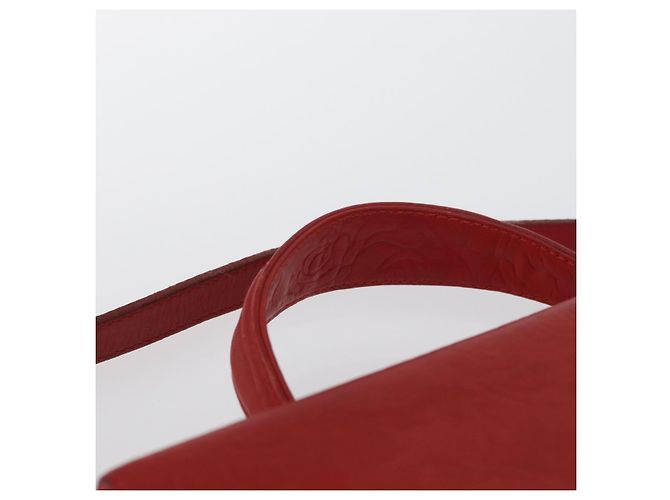 Valentino Bolso de Hombro de Cuero Rojo y Dorado Auth BA11281 Roja - vista 14