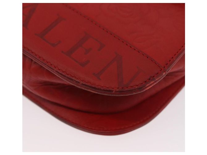 Valentino Bolso de Hombro de Cuero Rojo y Dorado Auth BA11281 Roja - vista 16