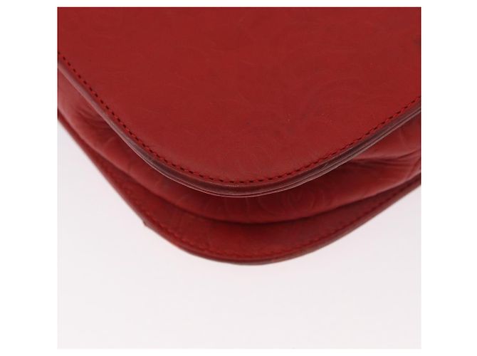 Valentino Bolso de Hombro de Cuero Rojo y Dorado Auth BA11281 Roja - vista 17