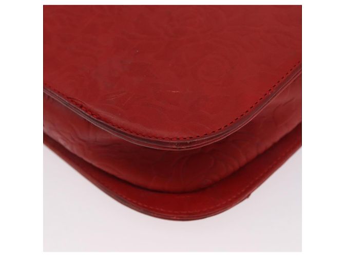 Valentino Bolso de Hombro de Cuero Rojo y Dorado Auth BA11281 Roja - vista 18