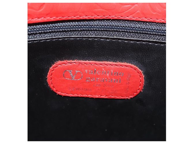 Valentino Bolso de Hombro de Cuero Rojo y Dorado Auth BA11281 Roja - vista 20