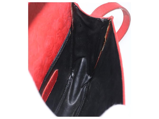 Valentino Bolso de Hombro de Cuero Rojo y Dorado Auth BA11281 Roja - vista 21