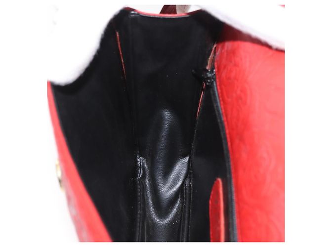 Valentino Bolso de Hombro de Cuero Rojo y Dorado Auth BA11281 Roja - vista 22