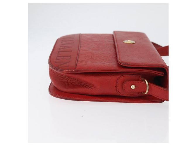 Valentino Bolso de Hombro de Cuero Rojo y Dorado Auth BA11281 Roja - vista 3