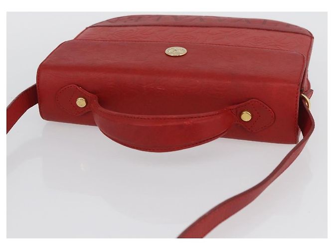 Valentino Bolso de Hombro de Cuero Rojo y Dorado Auth BA11281 Roja - vista 6