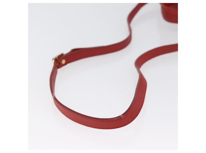 Valentino Bolso de Hombro de Cuero Rojo y Dorado Auth BA11281 Roja - vista 8
