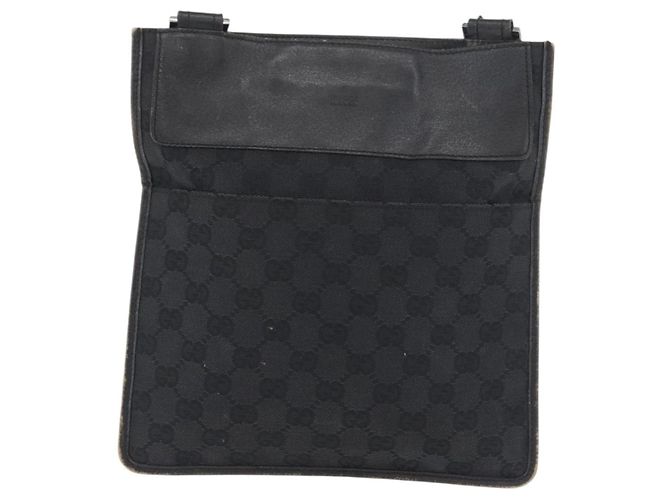 Borsa a Spalla GG Canvas Gucci Nera Argento 27639 Auth ARZ435 Nero - vista 13