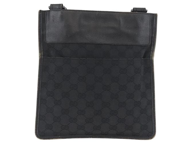 Borsa a Spalla GG Canvas Gucci Nera Argento 27639 Auth ARZ435 Nero - vista 2