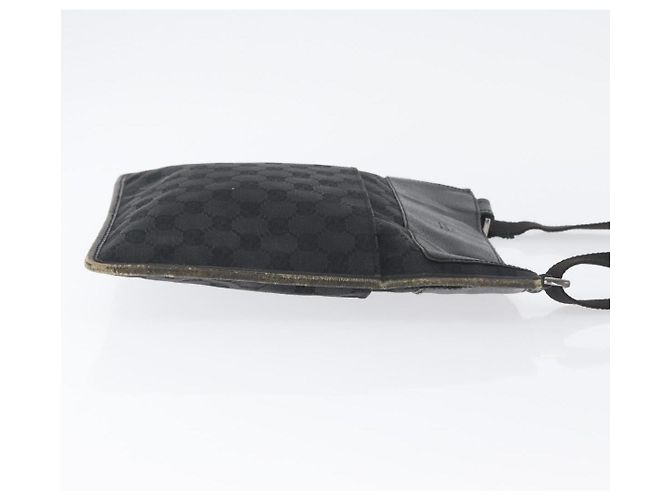 Borsa a Spalla GG Canvas Gucci Nera Argento 27639 Auth ARZ435 Nero - vista 3