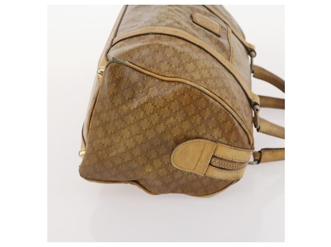 Céline Borsa in tela Macadam Celine C Macadam in PVC 2 pezzi marrone nero Auth fm5231 - vista 12