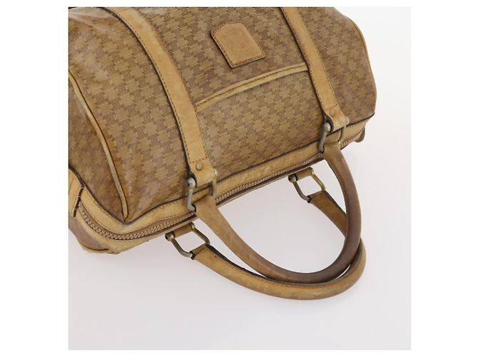 Céline Borsa in tela Macadam Celine C Macadam in PVC 2 pezzi marrone nero Auth fm5231 - vista 13