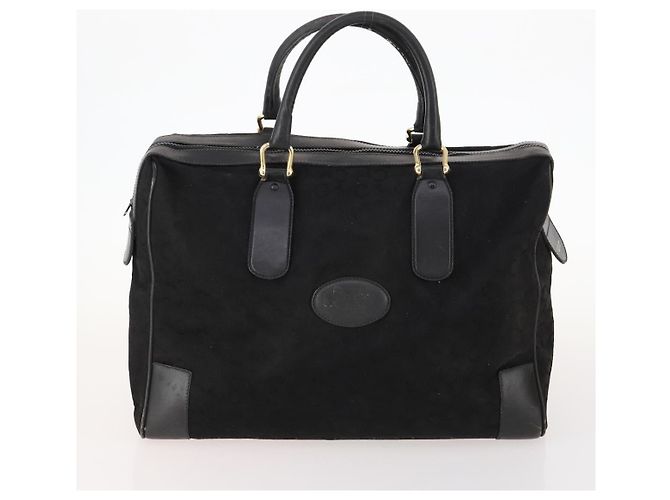 Céline Borsa in tela Macadam Celine C Macadam in PVC 2 pezzi marrone nero Auth fm5231 - vista 2