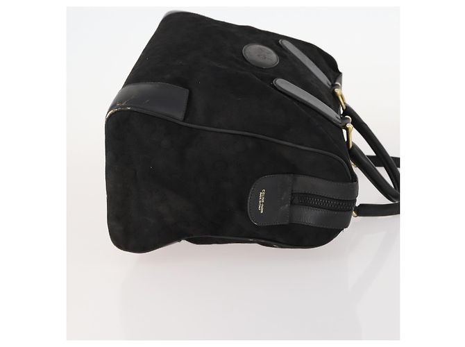 Céline Borsa in tela Macadam Celine C Macadam in PVC 2 pezzi marrone nero Auth fm5231 - vista 4