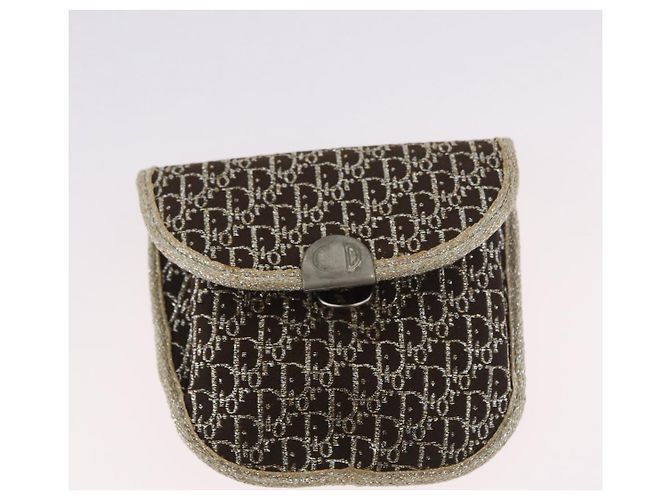 Borsa a spalla in tela Trotter Christian Dior con catena dorata Auth mr2183 - vista 19