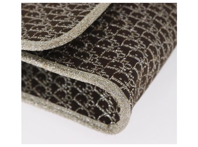 Borsa a spalla in tela Trotter Christian Dior con catena dorata Auth mr2183 - vista 9