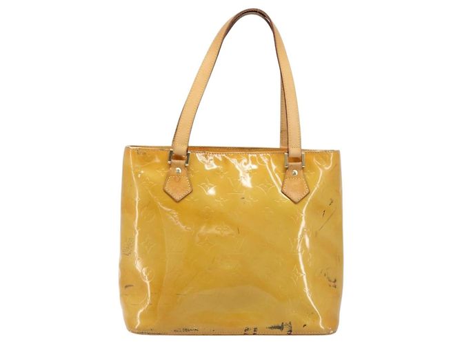 LOUIS VUITTON Sac à main Houston Monogram Vernis Beige M91004 LV Auth 173330 - vue 13