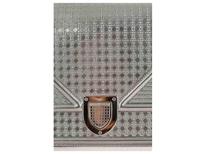Borsa a Spalla Diorama in Pelle Argento - vista 2