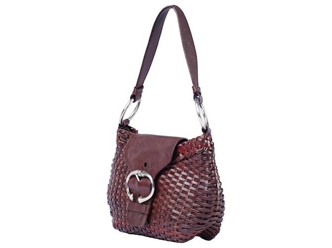 Borsa in pelle marrone Prada - vista 2