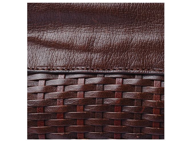 Borsa in pelle marrone Prada - vista 4