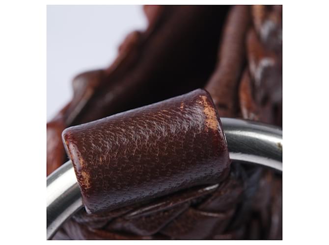 Borsa in pelle marrone Prada - vista 9
