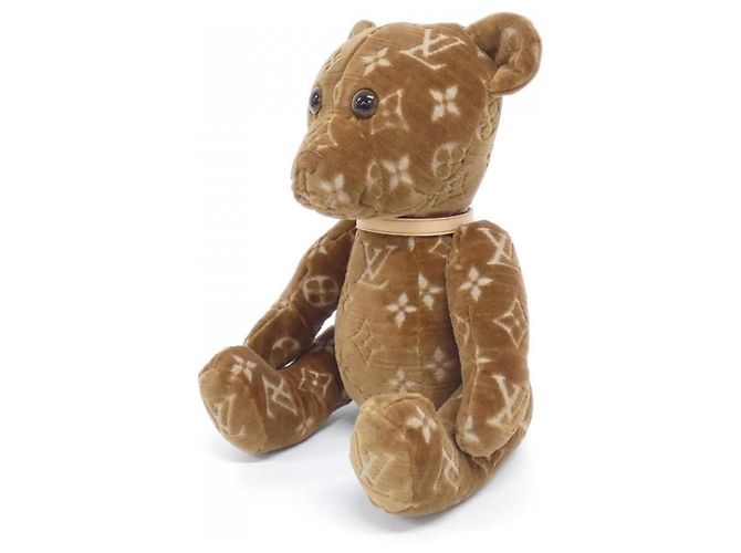Orsetto di peluche Monogram Louis Vuitton Marrone - vista 3