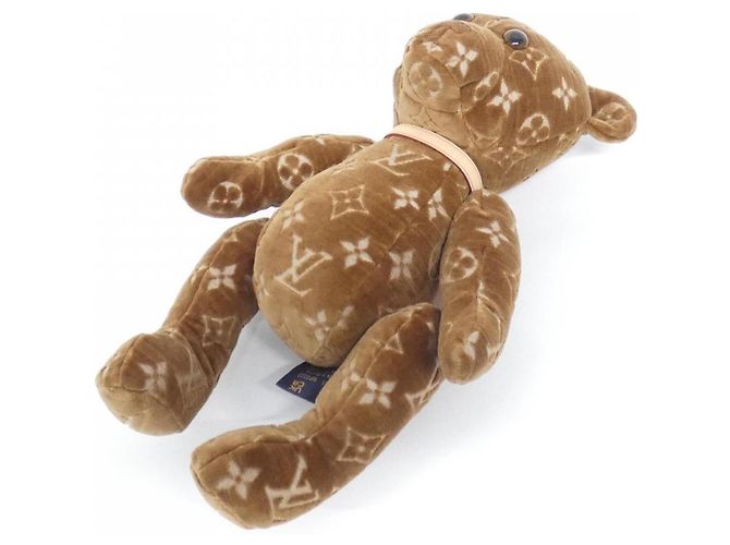 Orsetto di peluche Monogram Louis Vuitton Marrone - vista 5
