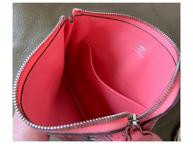 Hermès Square Pocket Tasche Rosa Leder Tigerprint Pink - Ansicht 4
