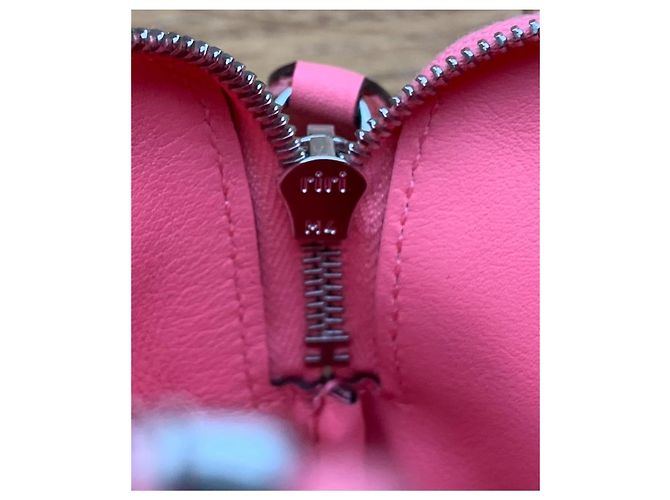 Hermès Square Pocket Tasche Rosa Leder Tigerprint Pink - Ansicht 7
