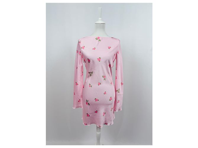 Djula Vestido mini estampado de flores rosa - vista 2