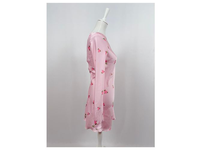Djula Vestido mini estampado de flores rosa - vista 4