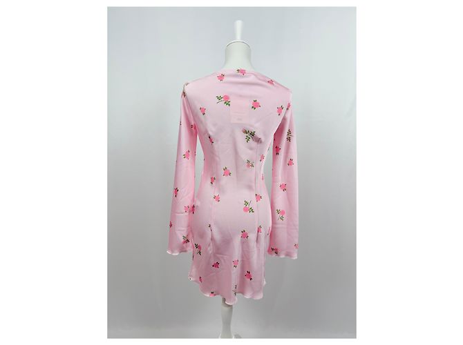 Djula Vestido mini estampado de flores rosa - vista 5