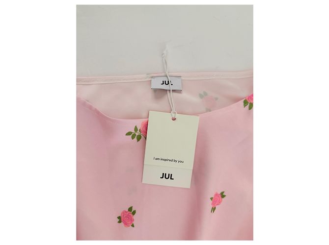 Djula Vestido mini estampado de flores rosa - vista 6