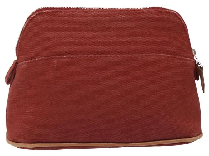 Bolso Bolide de Lona Hermès Roja - vista 2