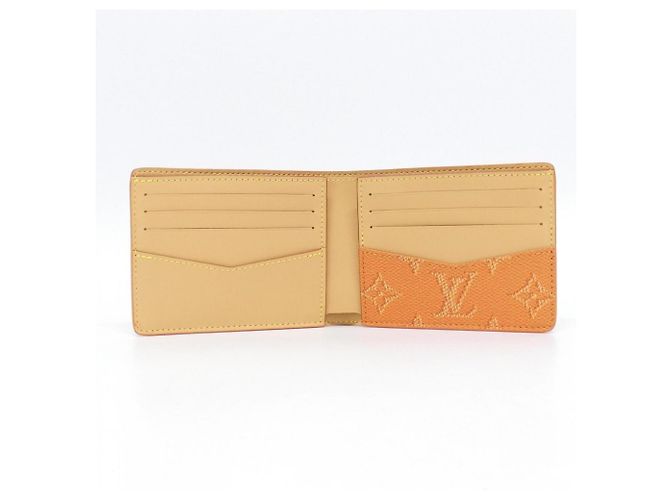 Slender Louis Vuitton Monogram Heritage Long Bill Wallet Caramel - view 5