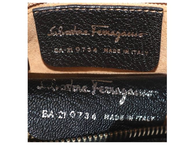 Borsa a spalla in pelle nera Salvatore Ferragamo Nero - vista 10