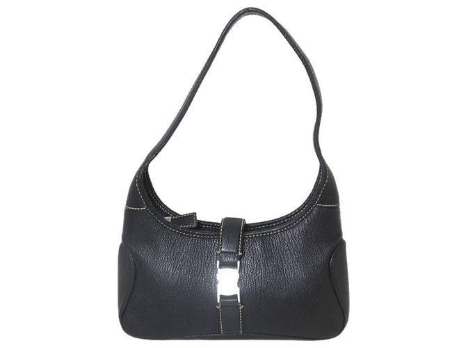 Borsa a spalla in pelle nera Salvatore Ferragamo Nero - vista 2