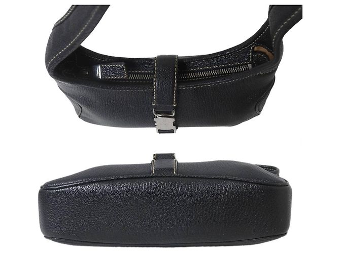 Borsa a spalla in pelle nera Salvatore Ferragamo Nero - vista 5