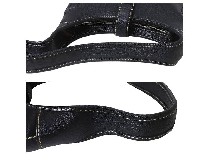 Borsa a spalla in pelle nera Salvatore Ferragamo Nero - vista 7