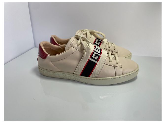 Gucci Ledersneaker Beige - Ansicht 2