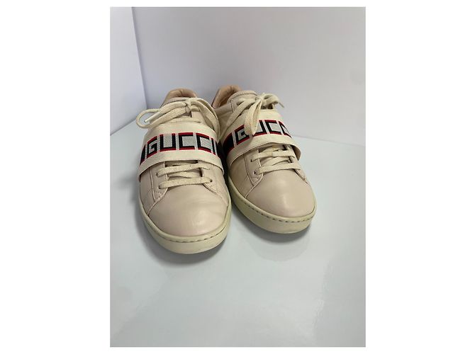 Gucci Ledersneaker Beige - Ansicht 3