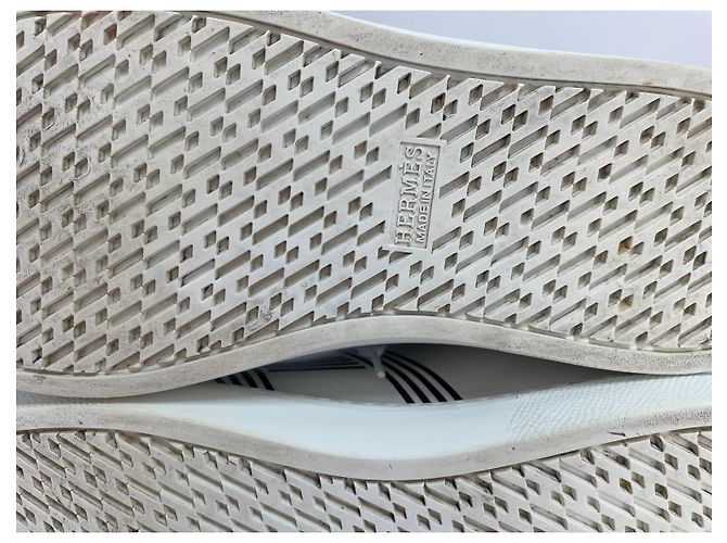 Zapatillas Hermès de cuero blancas Blanco - vista 11