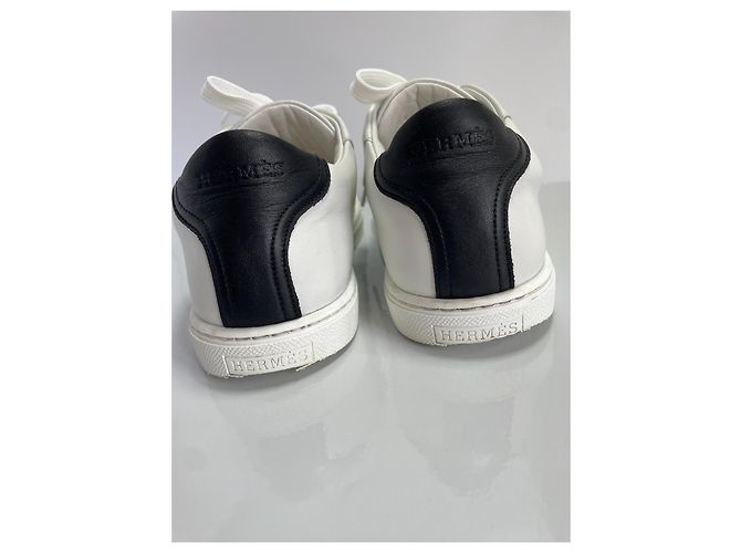 Zapatillas Hermès de cuero blancas Blanco - vista 5