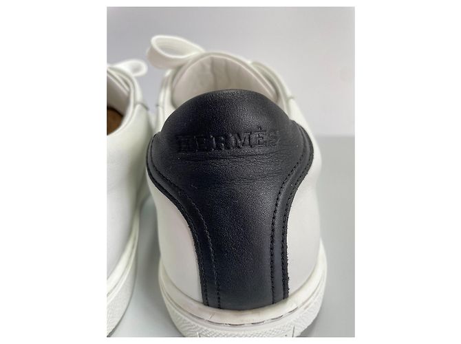 Zapatillas Hermès de cuero blancas Blanco - vista 7