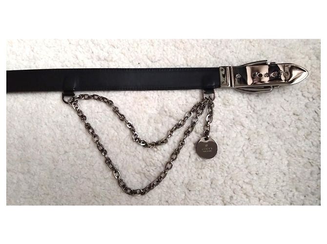 Gucci Tom Ford Gürtel aus Lackleder Schwarz 85cm - Ansicht 8